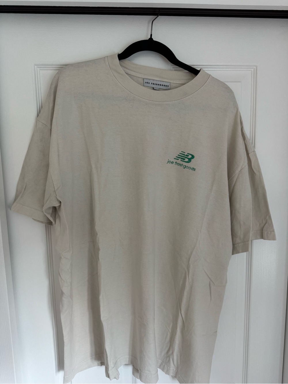 Joe Freshgoods - New Balance - Men’s Crew Neck T-Shirt in Beige - Size XL